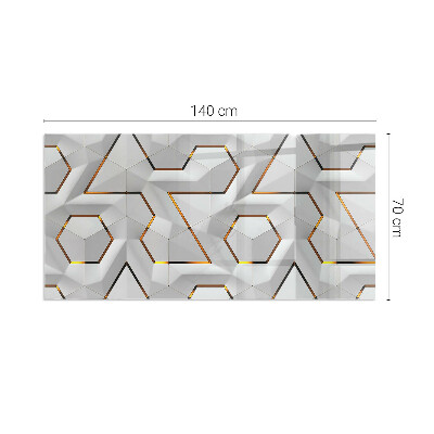 Glass hearth for wood stove rectangular Geometric 3D pattern