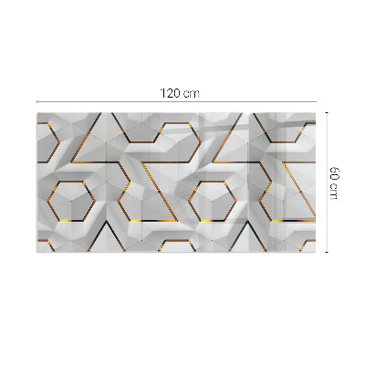 Glass hearth for wood stove rectangular Geometric 3D pattern