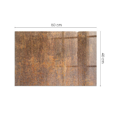 Glass hearth for wood stove rectangular Rust texture on the background