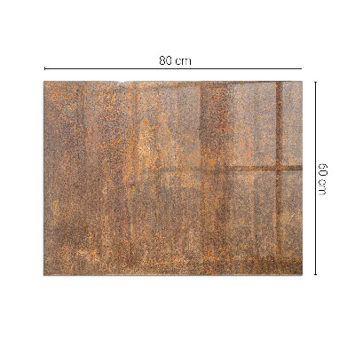 Glass hearth for wood stove rectangular Rust texture on the background