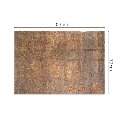 Glass hearth for wood stove rectangular Rust texture on the background