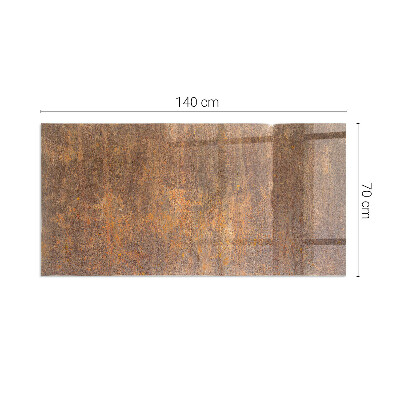 Glass hearth for wood stove rectangular Rust texture on the background