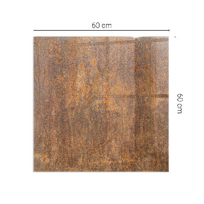 Glass hearth for wood stove rectangular Rust texture on the background