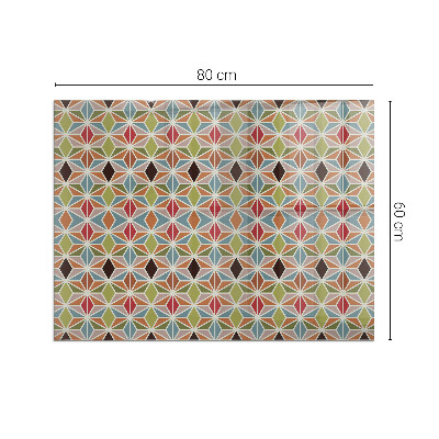 Glass hearth for wood stove rectangular Polygonal patterns in a grid
