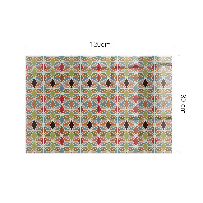 Glass hearth for wood stove rectangular Polygonal patterns in a grid