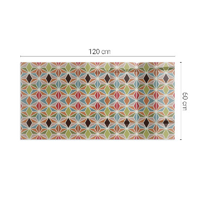 Glass hearth for wood stove rectangular Polygonal patterns in a grid