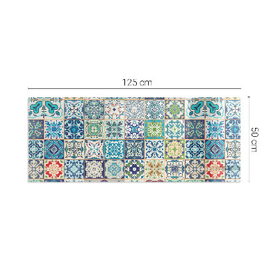 Glass hearth rectangular Mosaic patterns on tiles