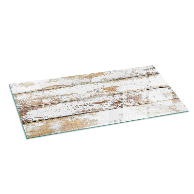 Glass hearth for wood stove rectangular Damaged wooden board