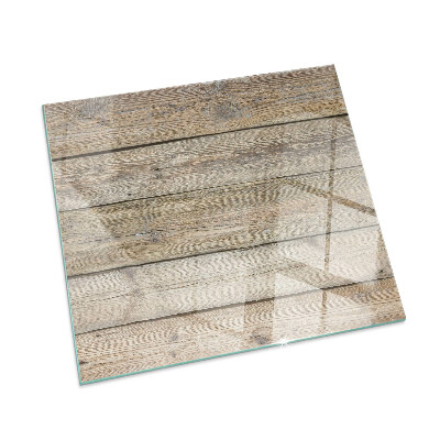 Glass hearth for wood stove rectangular Natural wood planks