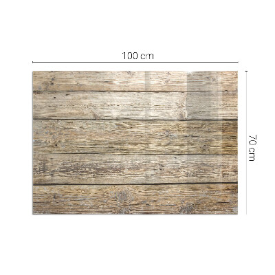 Glass hearth for wood stove rectangular Natural wood planks