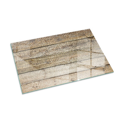 Glass hearth for wood stove rectangular Natural wood planks