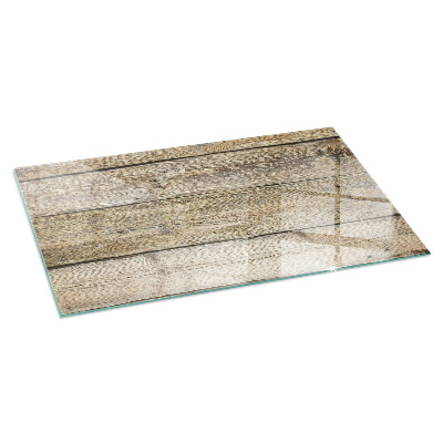 Glass hearth for wood stove rectangular Natural wood planks