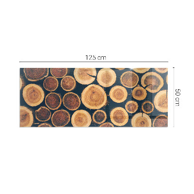 Glass hearth rectangular Box with cut wood