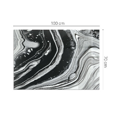 Glass hearth rectangular Abstract waves and lines