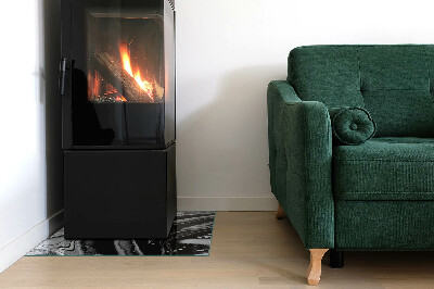 Glass hearth rectangular Abstract waves and lines