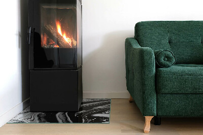 Glass hearth rectangular Abstract waves and lines