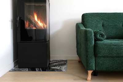 Glass hearth rectangular Abstract waves and lines