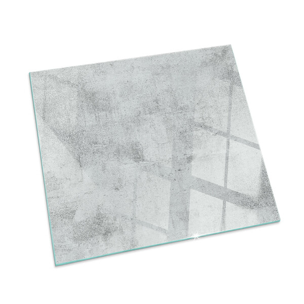 Glass hearth for wood stove rectangular Raw concrete texture