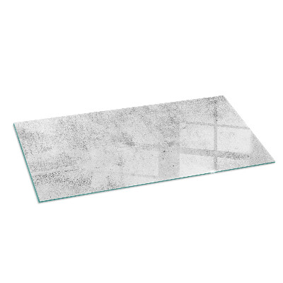 Glass hearth for wood stove rectangular Raw concrete texture