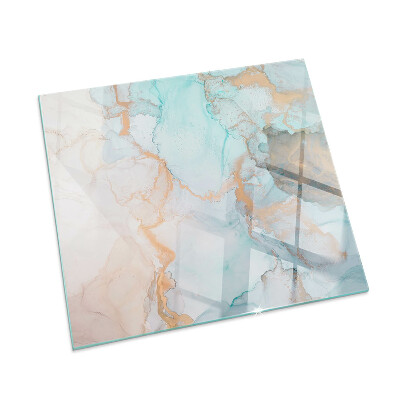 Glass hearth for wood stove rectangular Abstract fluid pattern