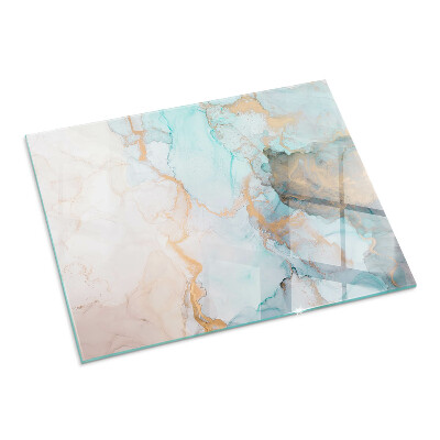 Glass hearth for wood stove rectangular Abstract fluid pattern