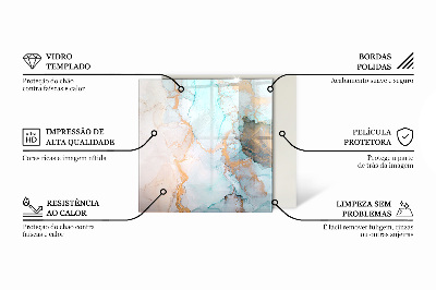 Glass hearth for wood stove rectangular Abstract fluid pattern