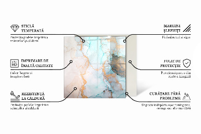Glass hearth for wood stove rectangular Abstract fluid pattern