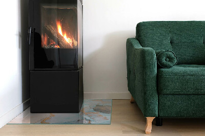 Glass hearth for wood stove rectangular Abstract fluid pattern