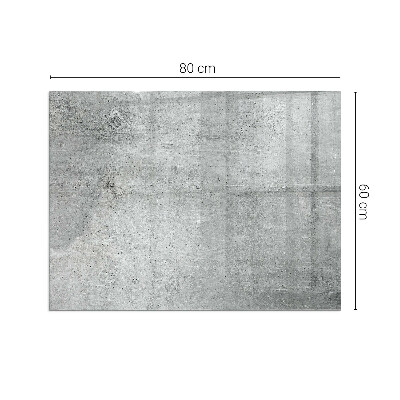 Glass hearth rectangular Raw concrete texture