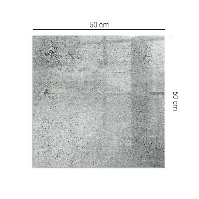 Glass hearth rectangular Raw concrete texture