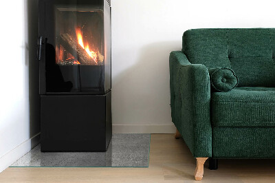 Glass hearth rectangular Raw concrete texture