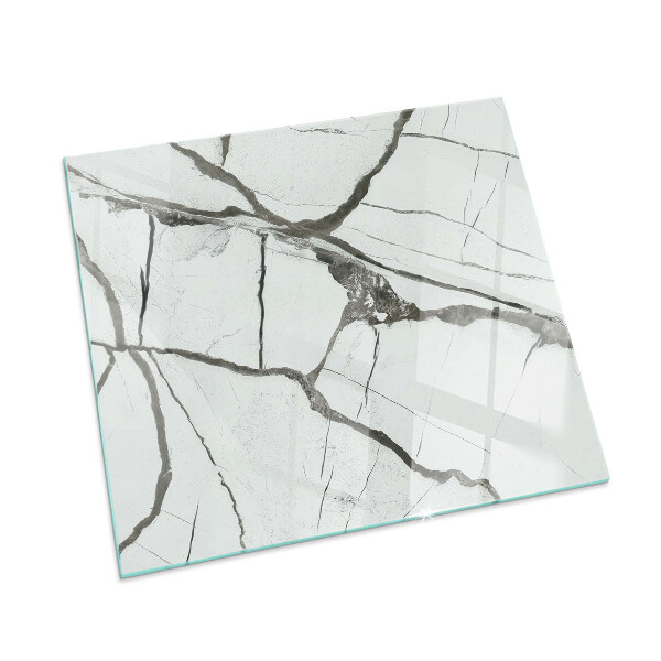 Glass hearth rectangular Marble Vein Pattern
