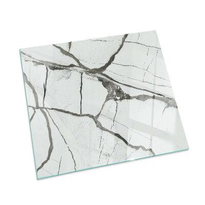 Glass hearth rectangular Marble Vein Pattern