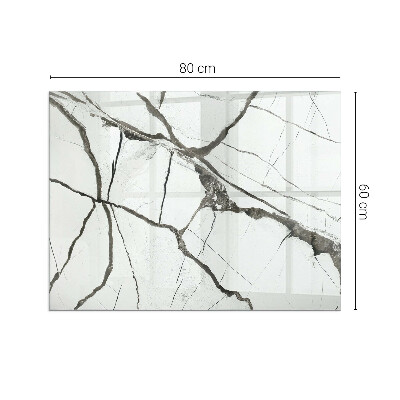 Glass hearth rectangular Marble Vein Pattern