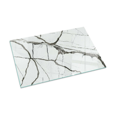 Glass hearth rectangular Marble Vein Pattern