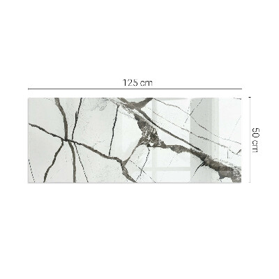 Glass hearth rectangular Marble Vein Pattern