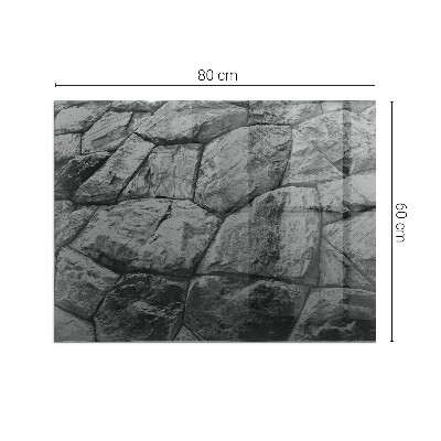 Glass hearth for wood stove rectangular Natural stone pattern