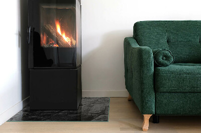 Glass hearth for wood stove rectangular Natural stone pattern