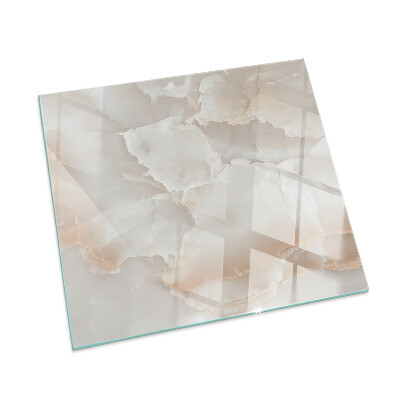 Glass hearth for wood stove rectangular Natural stone pattern