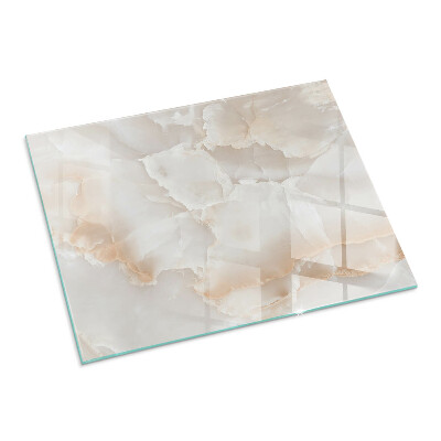 Glass hearth for wood stove rectangular Natural stone pattern