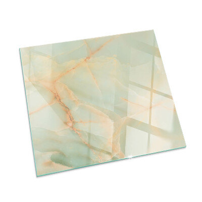 Glass hearth rectangular Abstract Marble Pattern