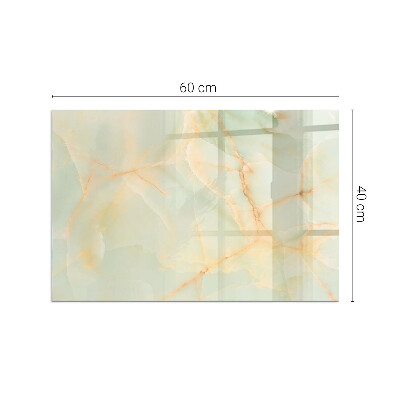 Glass hearth rectangular Abstract Marble Pattern