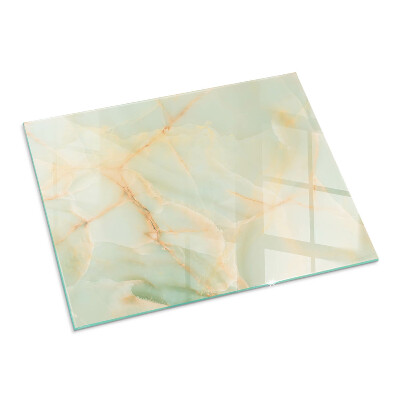 Glass hearth rectangular Abstract Marble Pattern