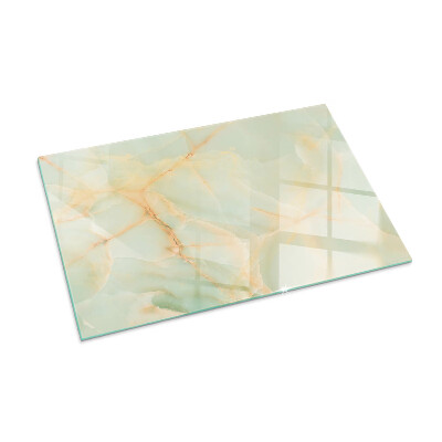 Glass hearth rectangular Abstract Marble Pattern
