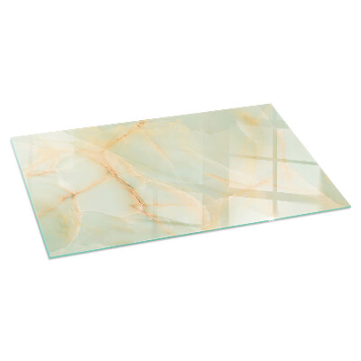 Glass hearth rectangular Abstract Marble Pattern