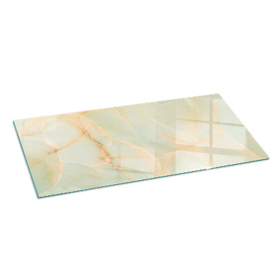 Glass hearth rectangular Abstract Marble Pattern