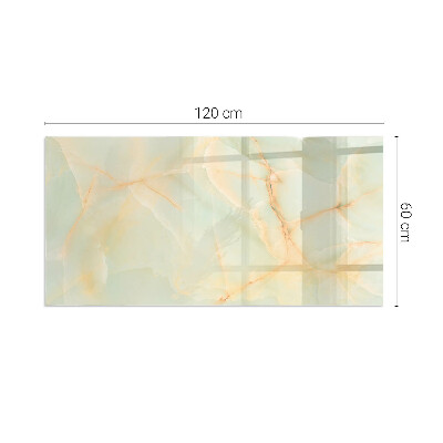 Glass hearth rectangular Abstract Marble Pattern