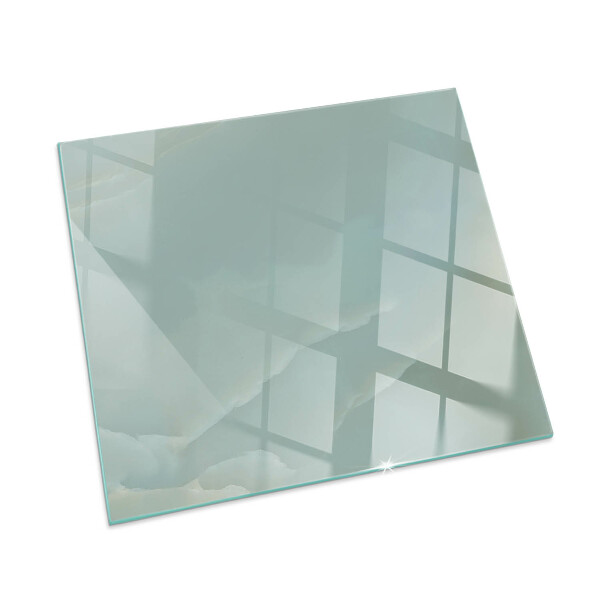 Glass hearth rectangular Delicate marble pattern