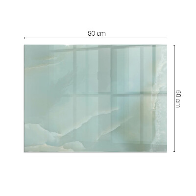 Glass hearth rectangular Delicate marble pattern