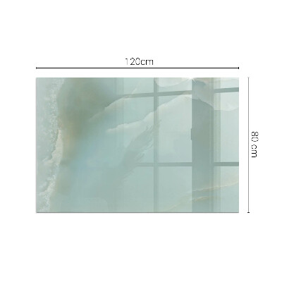 Glass hearth rectangular Delicate marble pattern